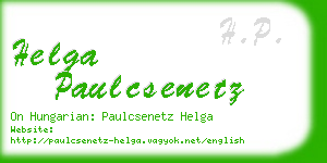 helga paulcsenetz business card